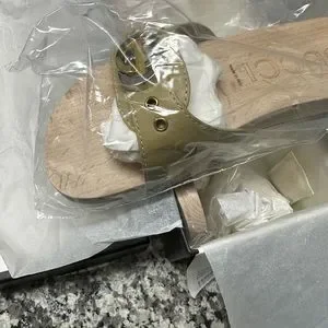 Gucci Shoes Gucci Gg Lifford Wooden Slide Sandal In Beige